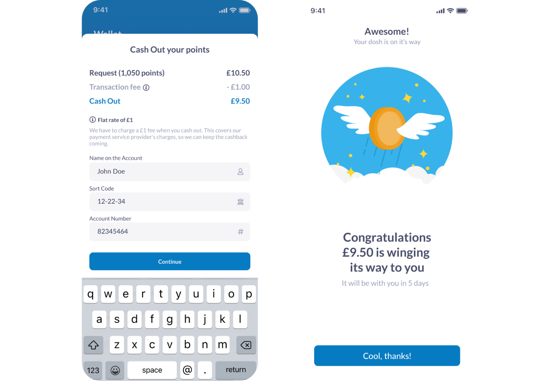 Instant Cashback