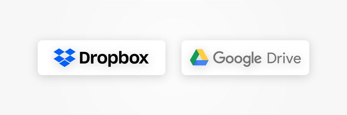Dropbox, Google drive Dropbox, Google drive