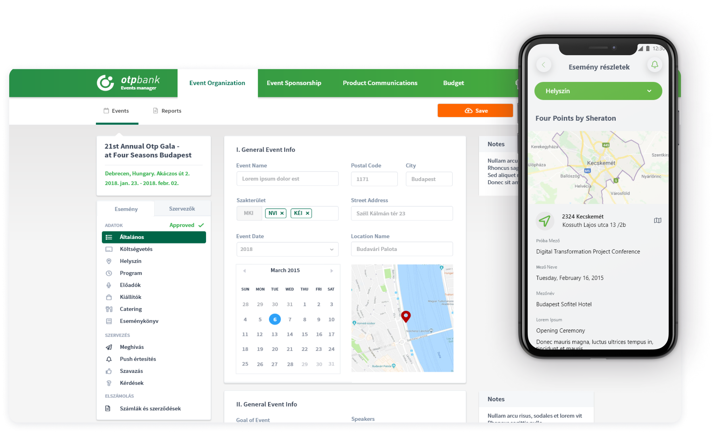 Create and manage company events