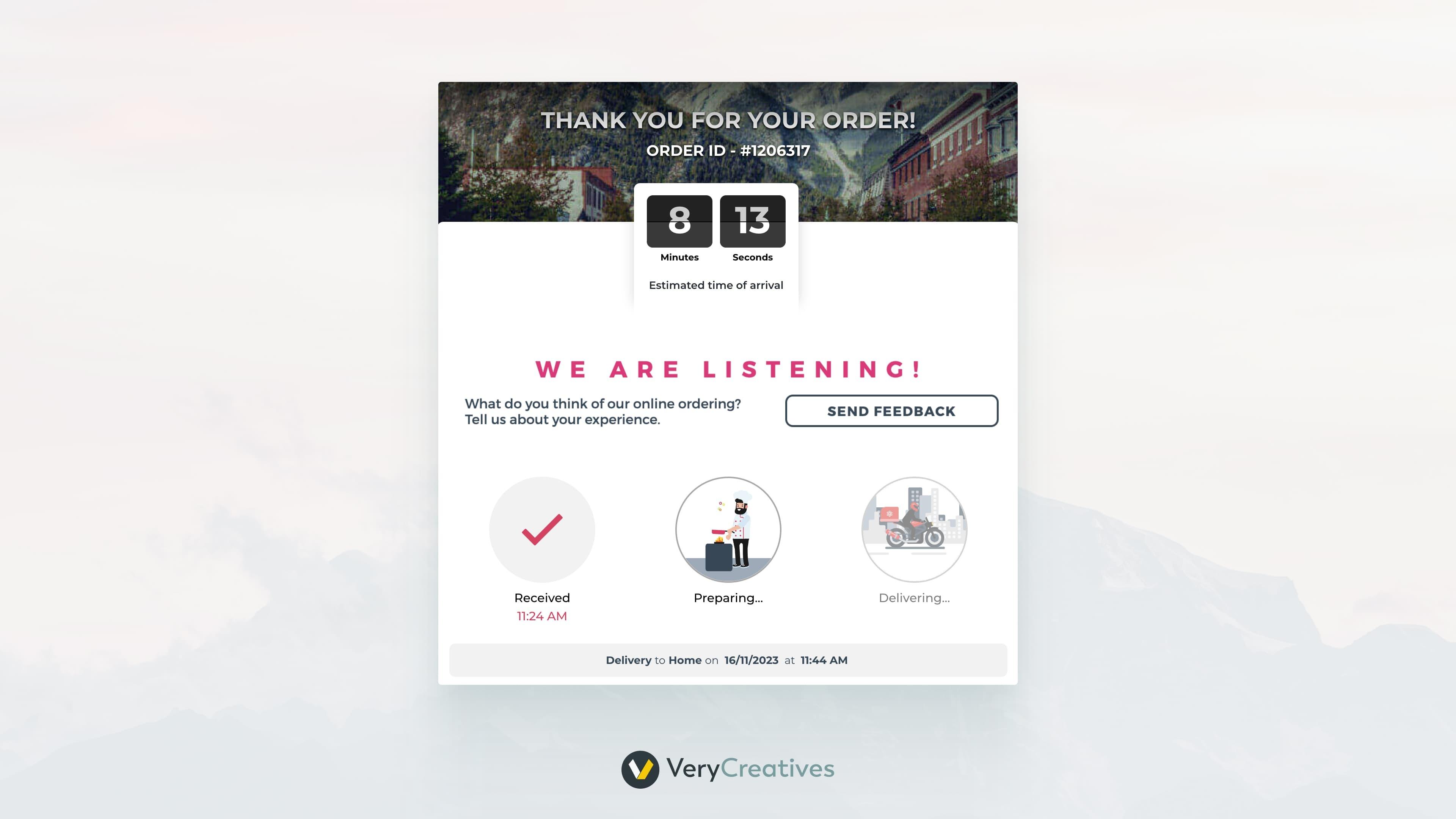 Online feedback survey Online feedback survey