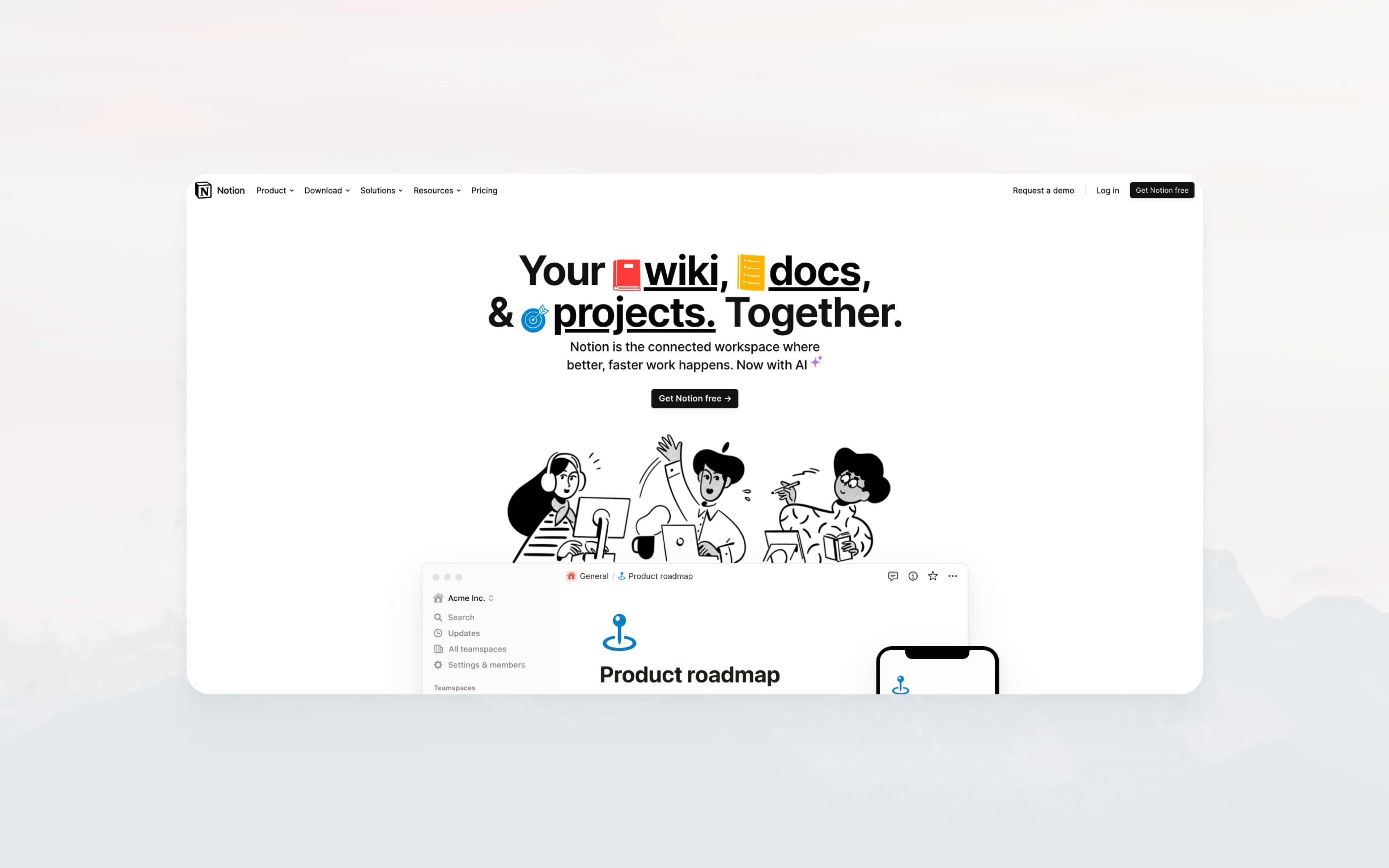 SaaS reverse trial example: Notion SaaS reverse trial example: Notion