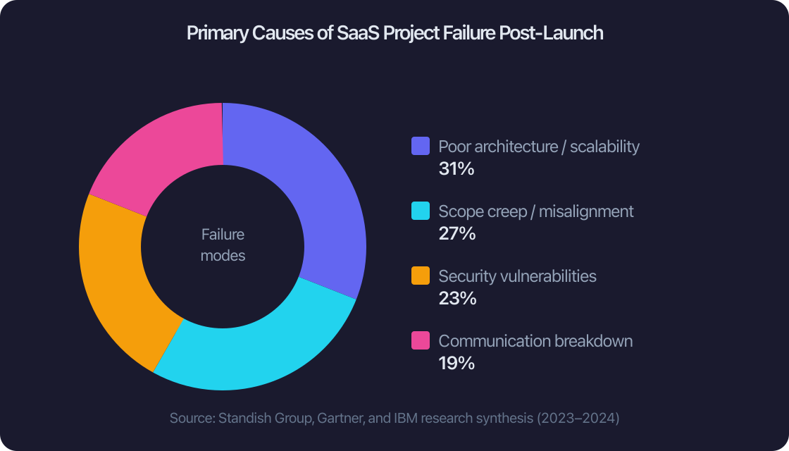 Primary Causes of SaaS Project Failure Post-Launch Primary Causes of SaaS Project Failure Post-Launch