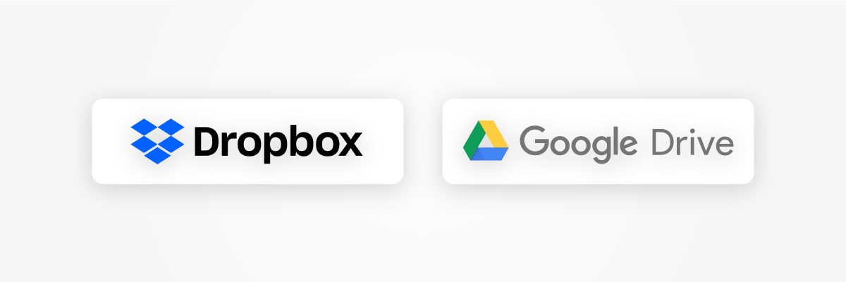 Dropbox, Google drive